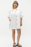 Linen Scoop Back Mini Dress  Whisper White  hi-res