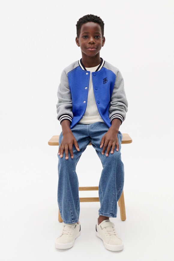 Snap Button Bomber  Blueberry  hi-res