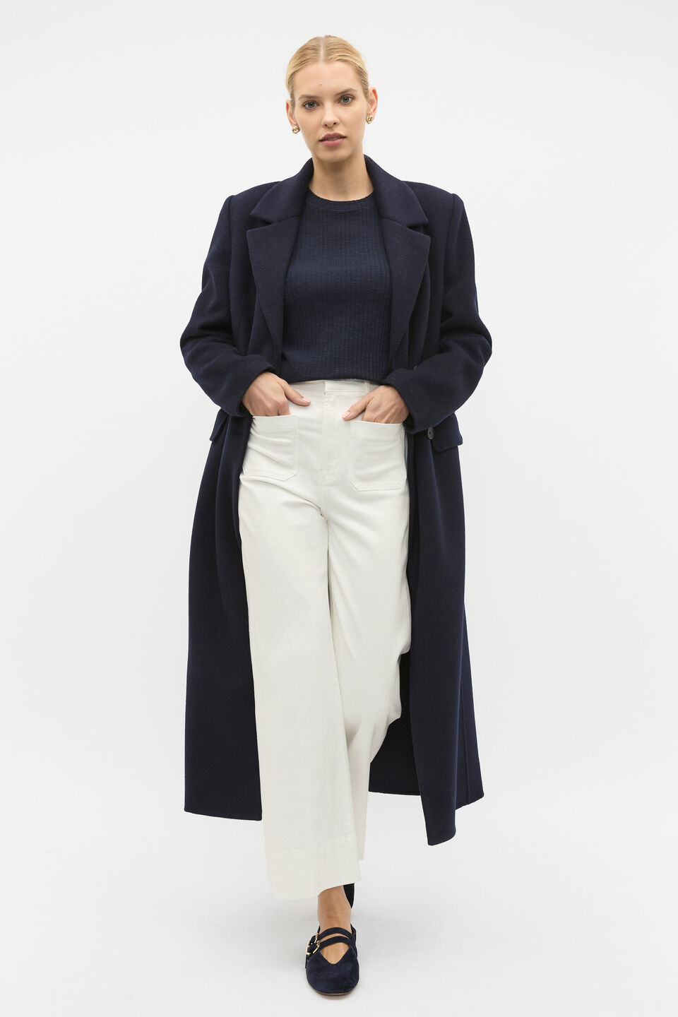 Textured Long Sleeve Top  Twilight Blue Twist