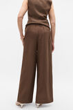 Linen Gathered Palazzo Pant  Pinecone  hi-res