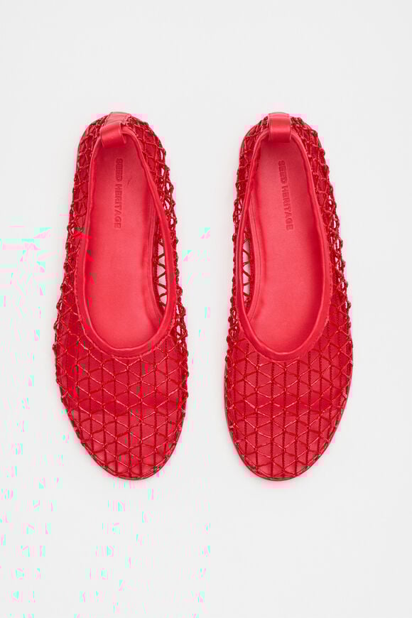 Parker Open Weave Ballet Flat  Electric Crimson  hi-res