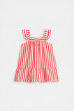 Stripe Logo Dress  Strawberry Red  hi-res