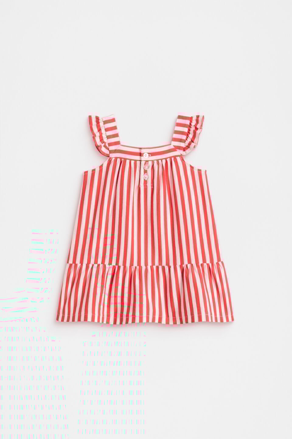 Stripe Logo Dress  Strawberry Red