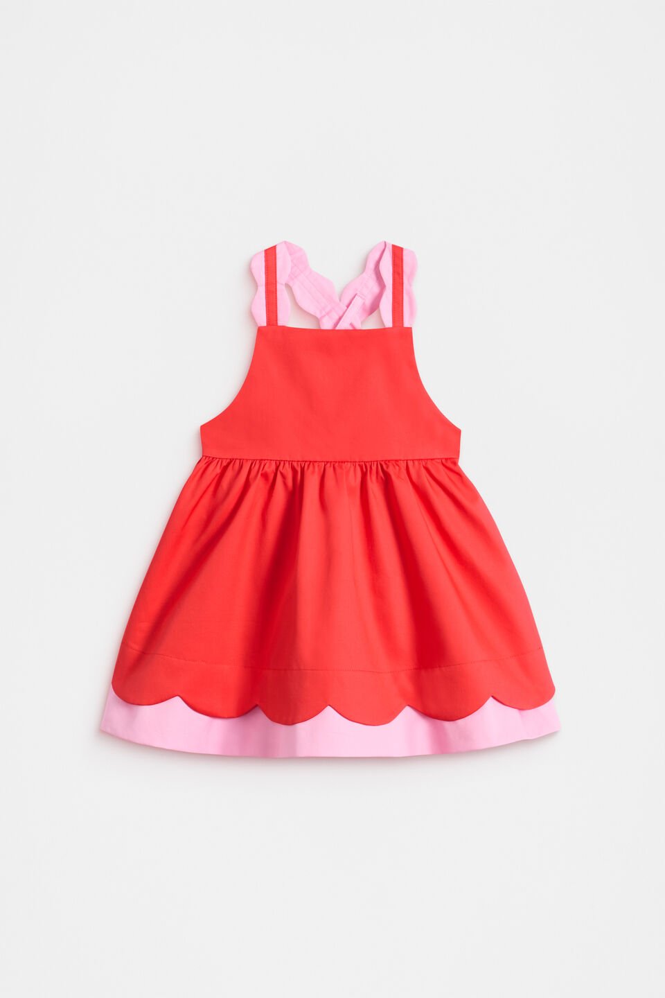 Scallop Dress  Strawberry Red