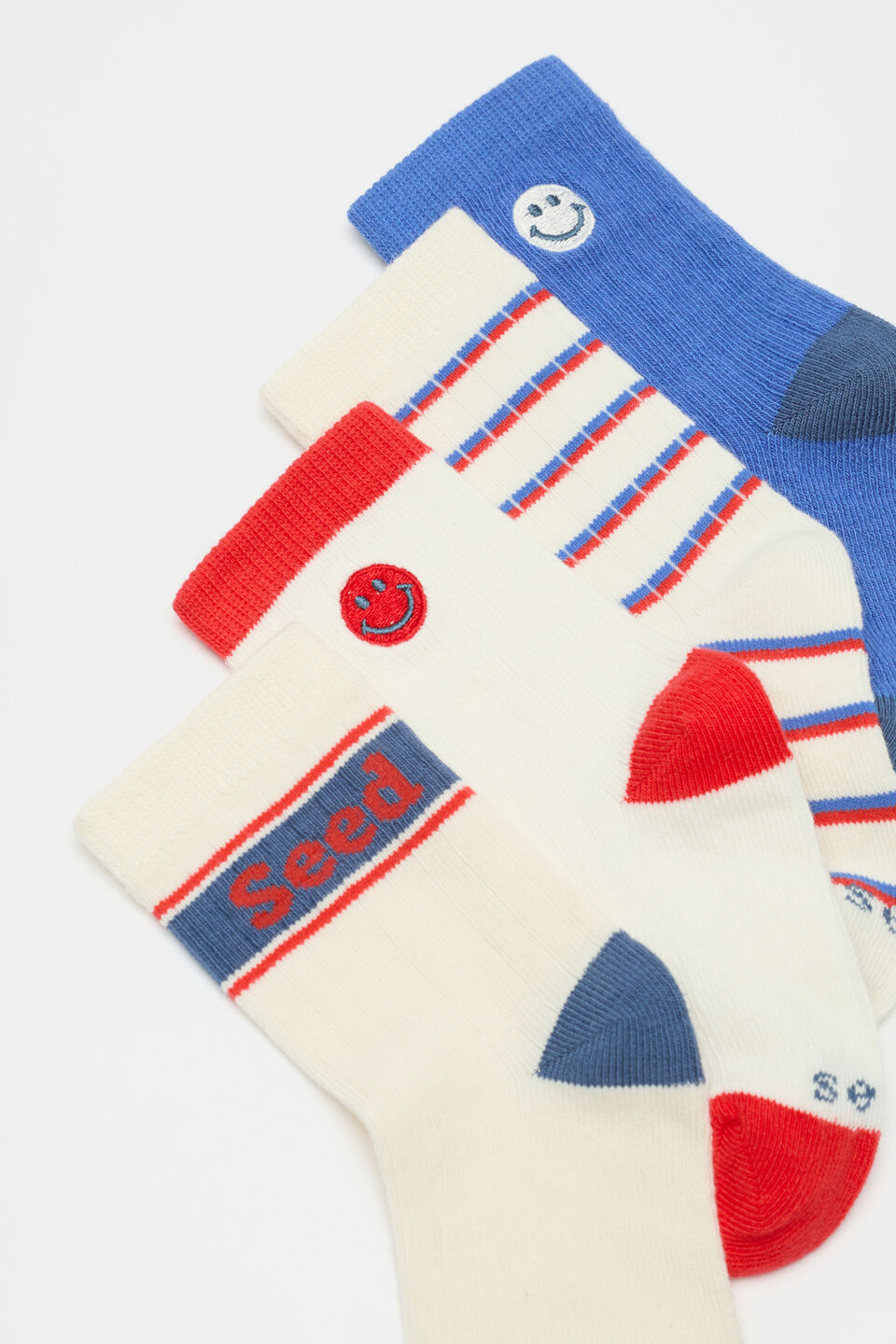 Sock 4 Pack  Blue Multi