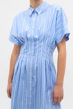 Poplin Variegated Stripe Midi Dress  Cornflower Blue Stripe  hi-res