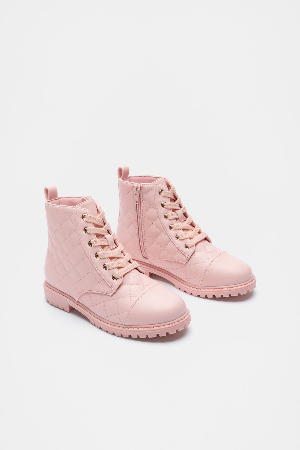 Quilted Hiking Boot  Rose Petal