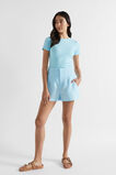 Core Linen Waisted Short  Shimmer Blue Crossdye  hi-res