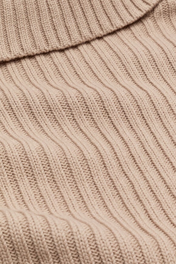 Collar Knit Poncho  Cookie  hi-res