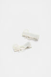 Grosgrain Pearl Bow Duck Clips  Classic Cream  hi-res