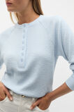 Supersoft Henley Relaxed Top  Ice Blue Marle  hi-res