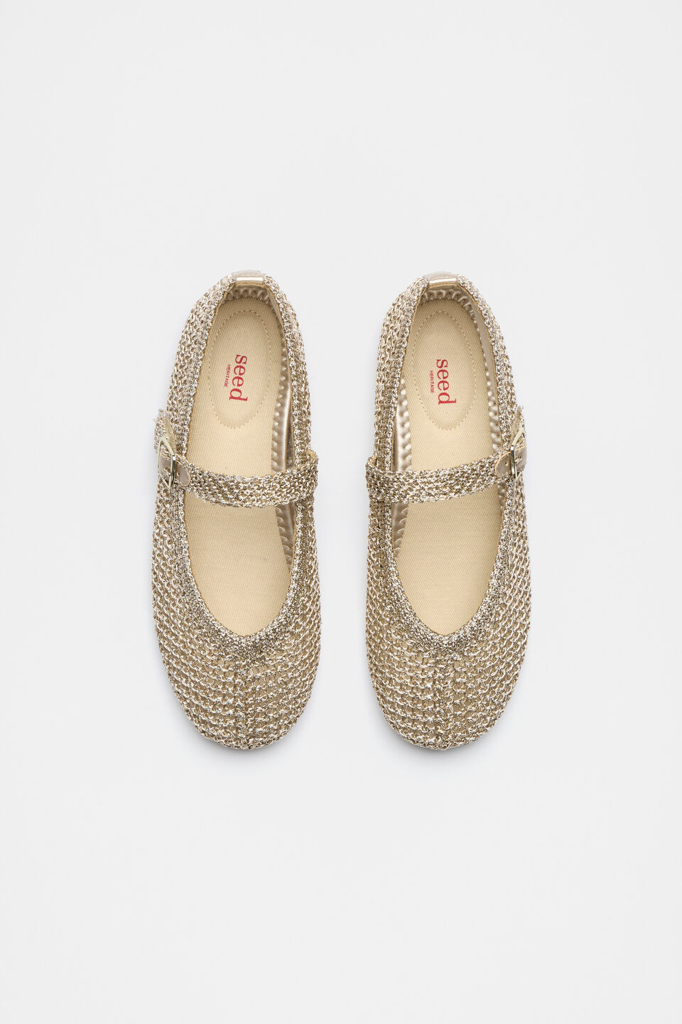 Metallic Crochet Ballet  Gold