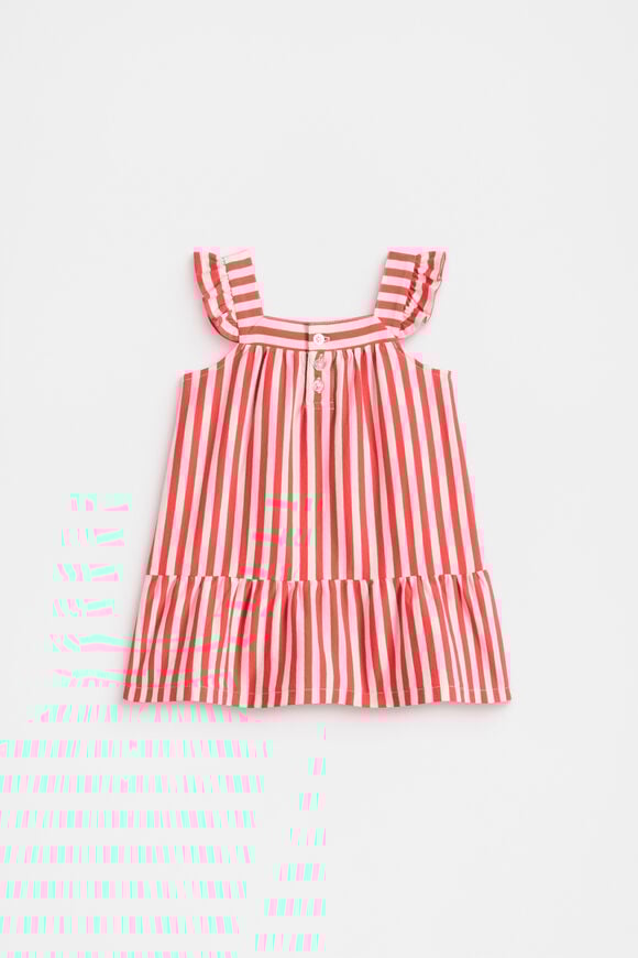 Stripe Logo Dress  Strawberry Red  hi-res