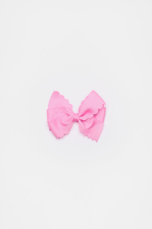 Scallop Grosgrain Bow  Candy Pink  hi-res