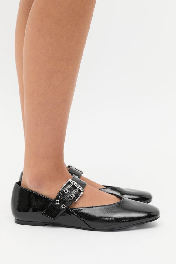 Buckle Ballet Flat  Black  hi-res