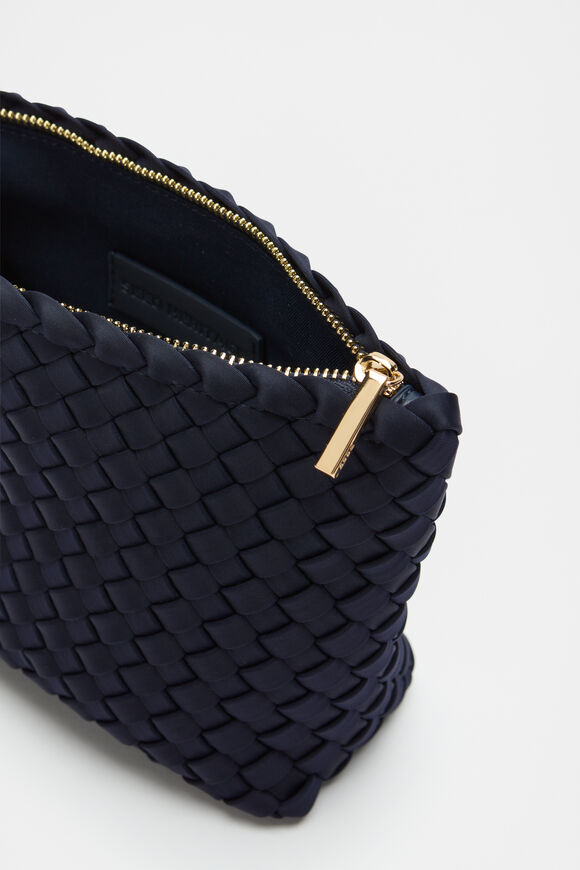 Woven Textured Pouch  Twilight Blue  hi-res
