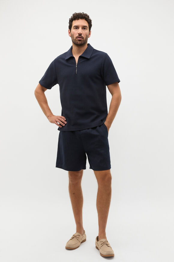 Half Zip Polo  Midnight Blue  hi-res