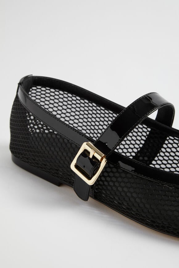 Danielle Mesh Ballet Flat  Black  hi-res