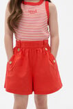 Flat Front Button Short  Strawberry Red  hi-res
