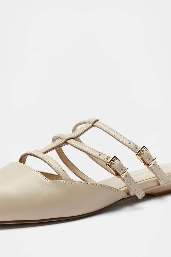 Kara Caged Pointed Flat  Vanilla  hi-res