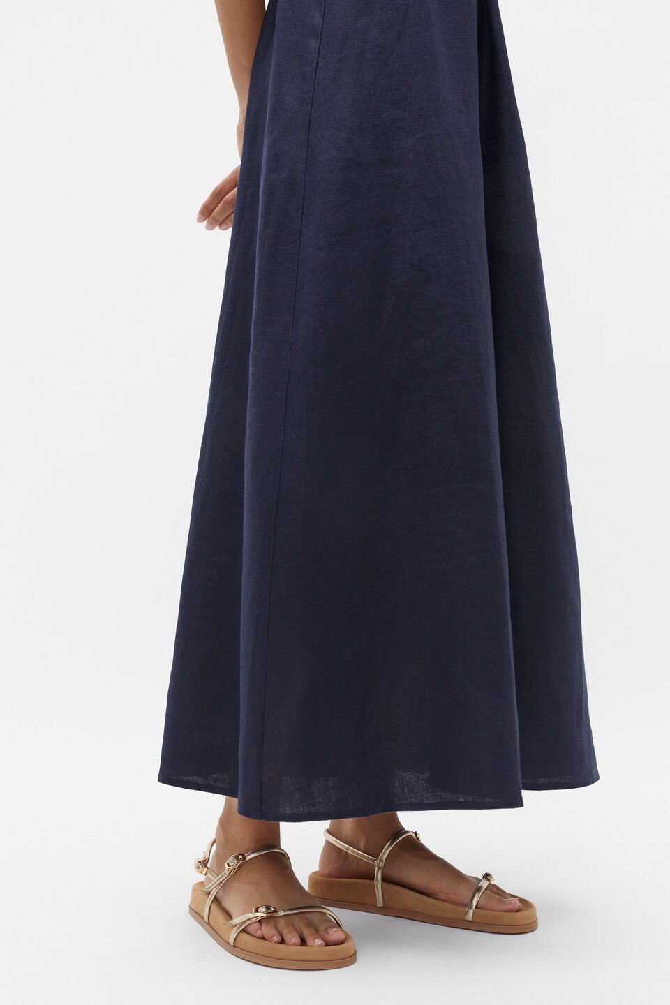 Scarlet Sandal  Pale Gold