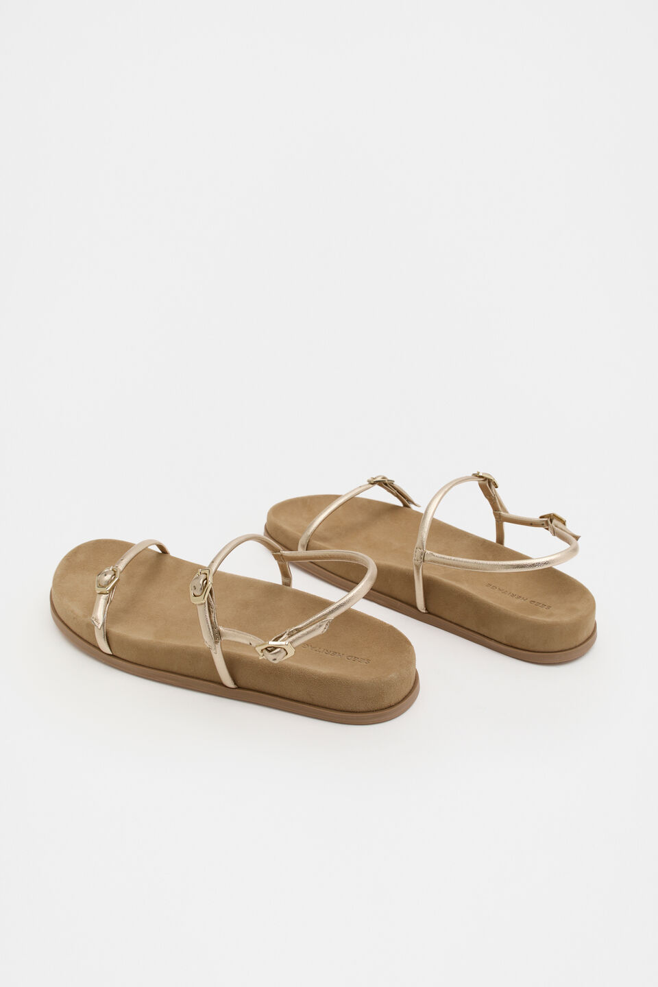 Scarlet Sandal  Pale Gold