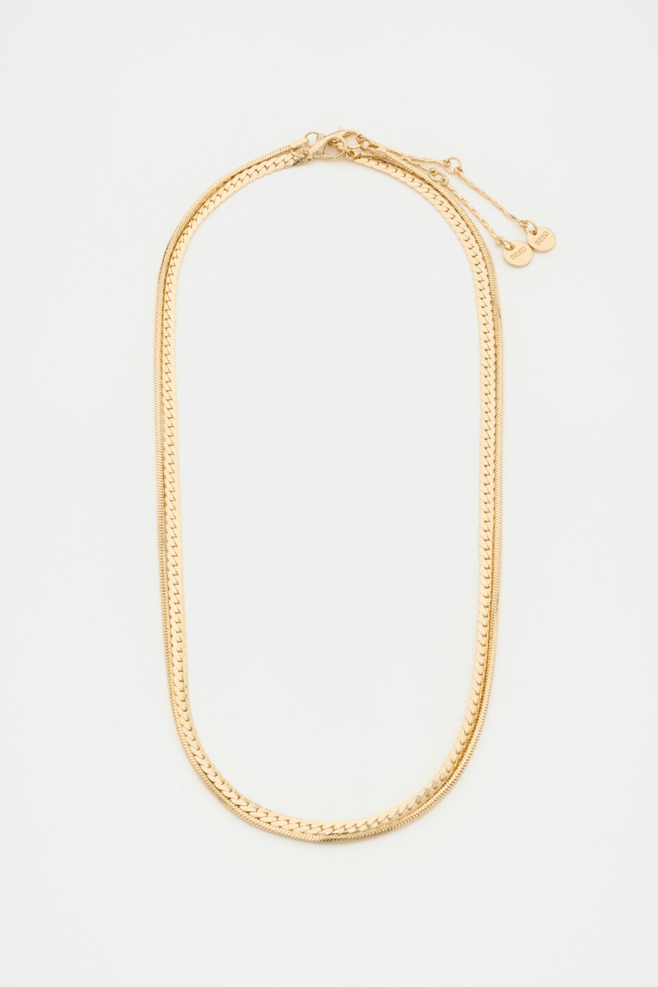 Duo Chain Necklace  Gold