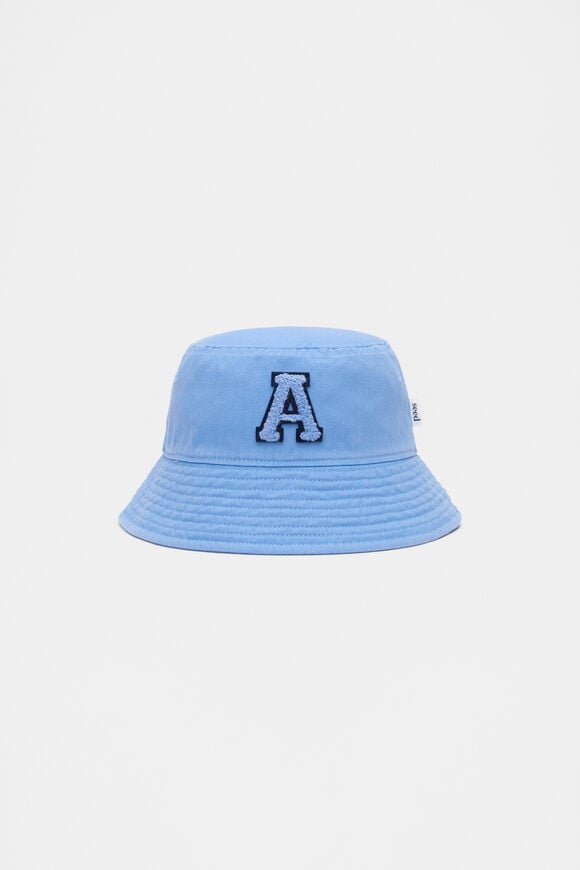Blue Initial Bucket Hat  A  hi-res