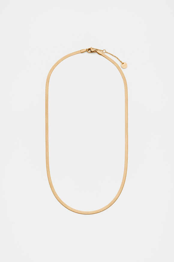 Waterproof Snake Chain Necklace  Gold  hi-res