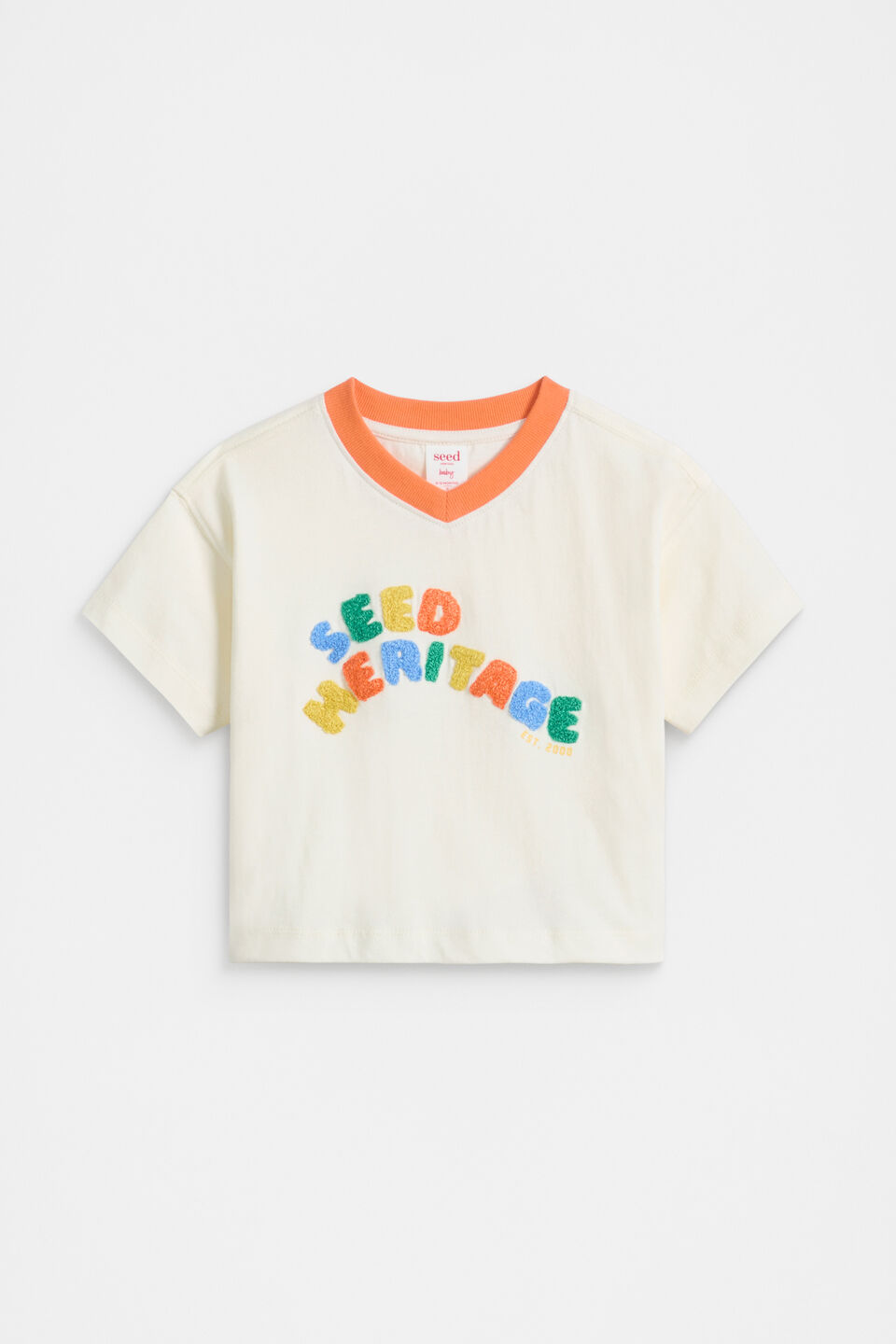 Seed V Neck Tee  Classic Cream