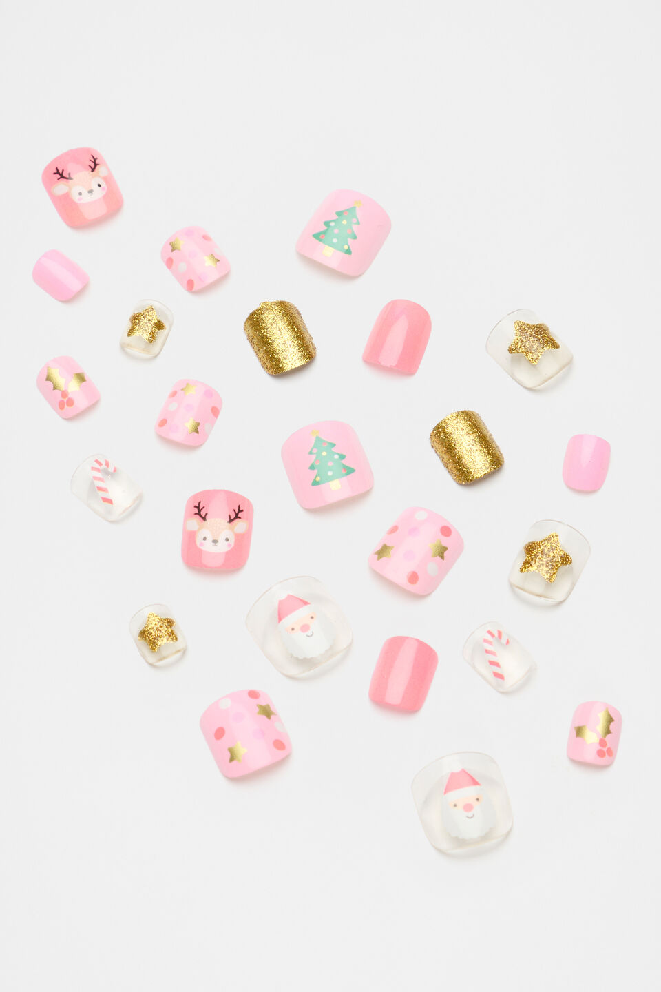 Festive Press On Nails  Multi