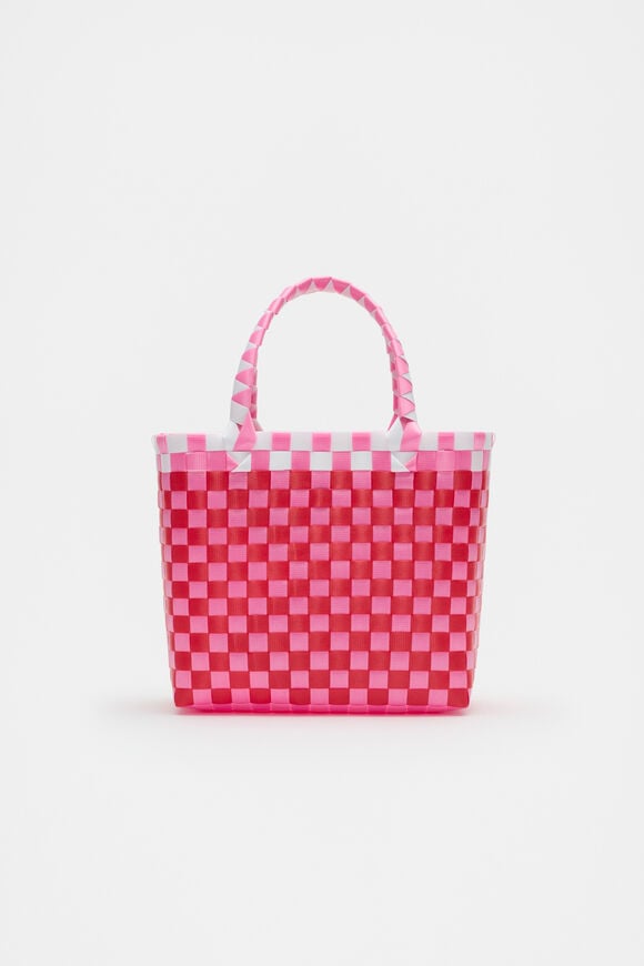 Woven Tote  Strawberry Red  hi-res