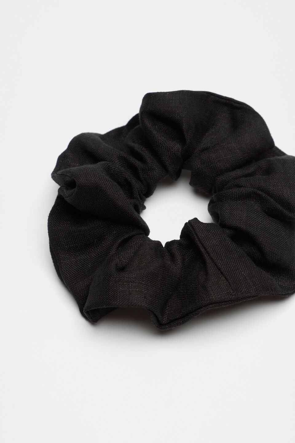 Linen Scrunchie  Black