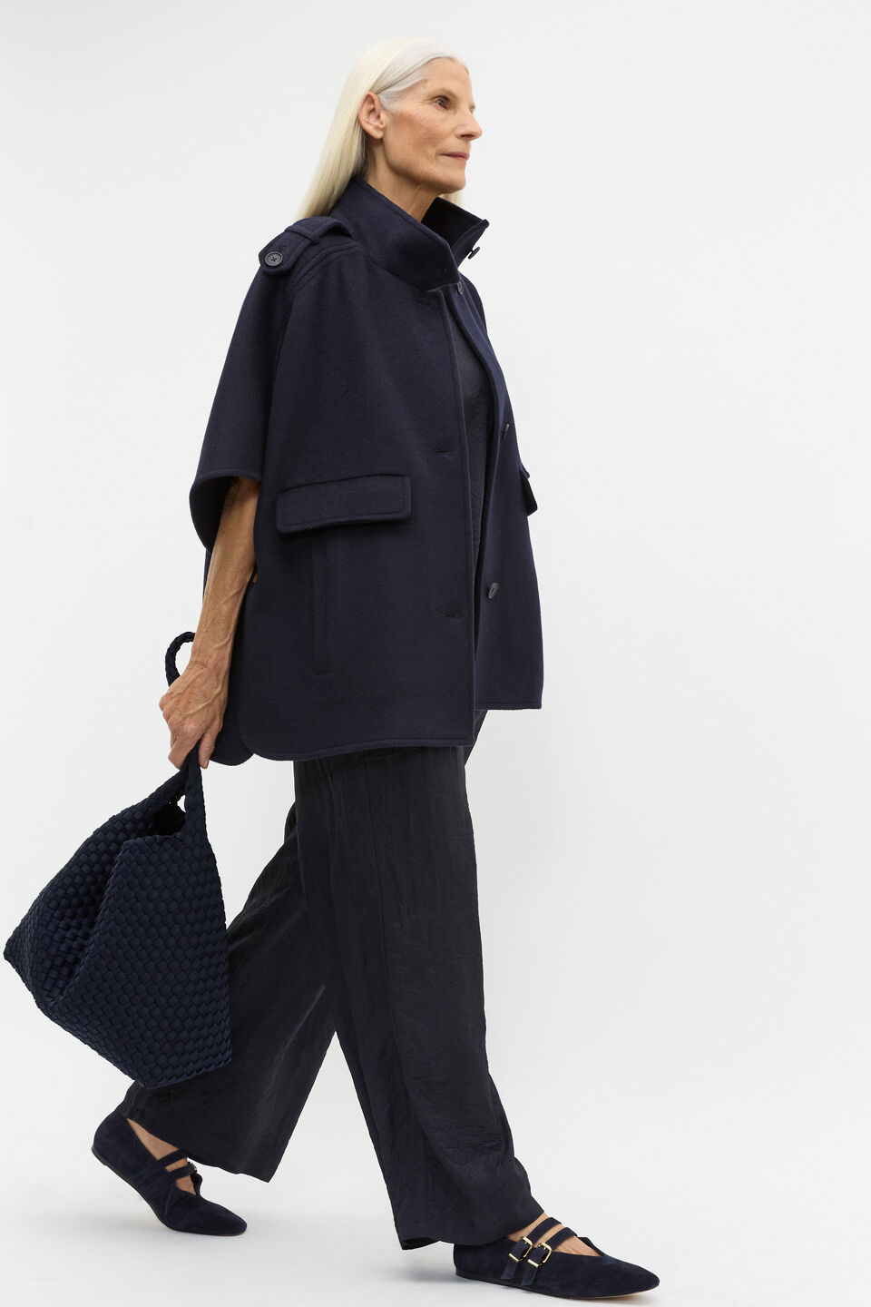 Textured Satin Pant  Twilight Blue