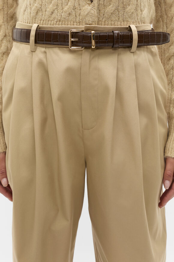 Twill Pleat Pant  Cashew  hi-res