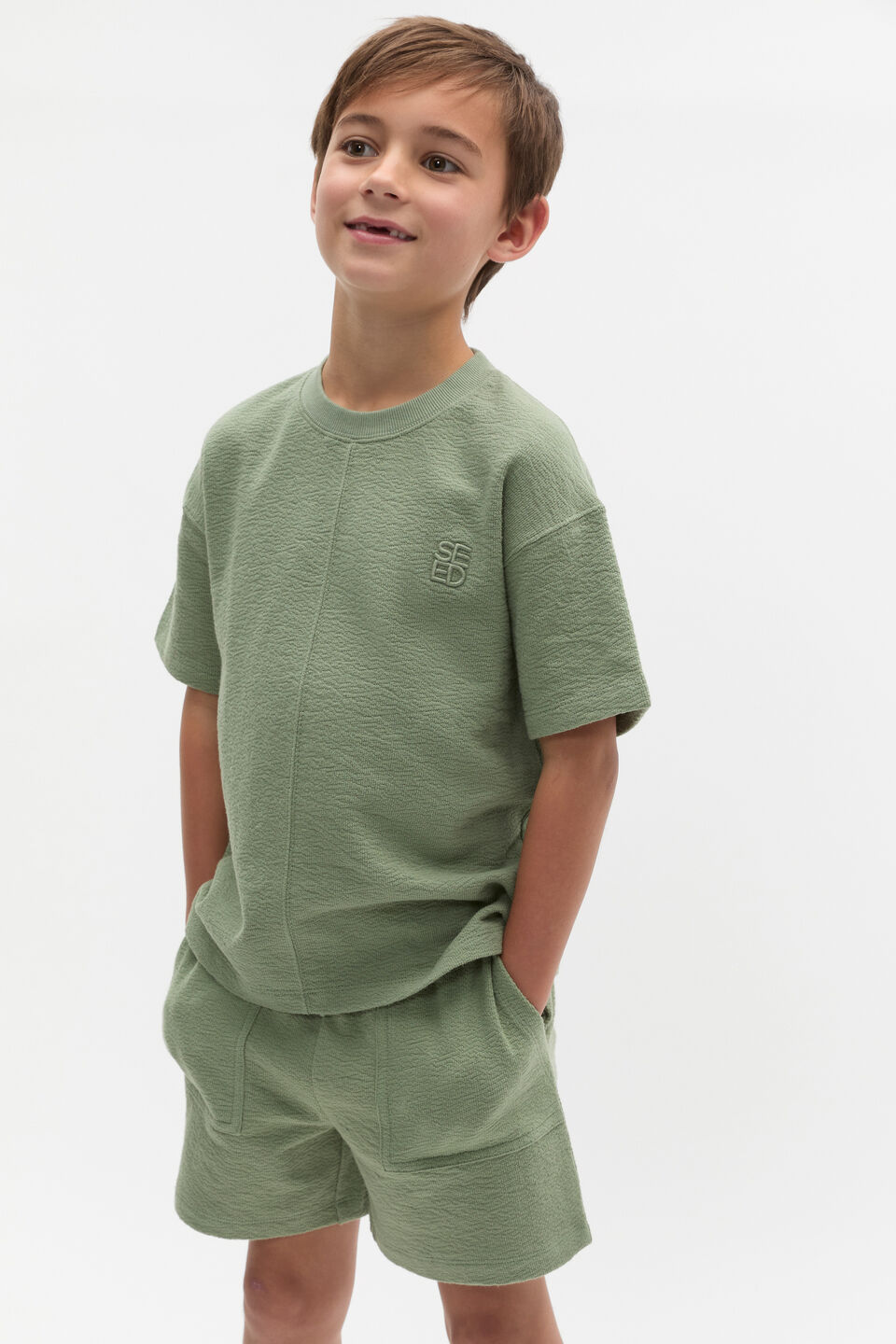 Relaxed Track Tee  Cactus