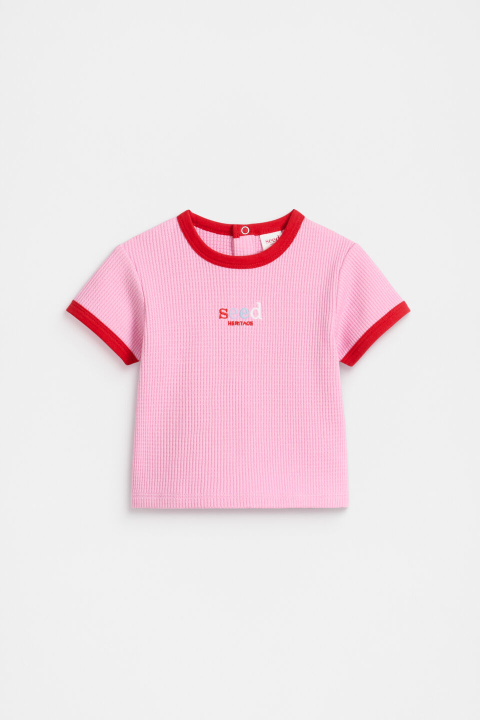 Waffle Logo Tee  Candy Pink