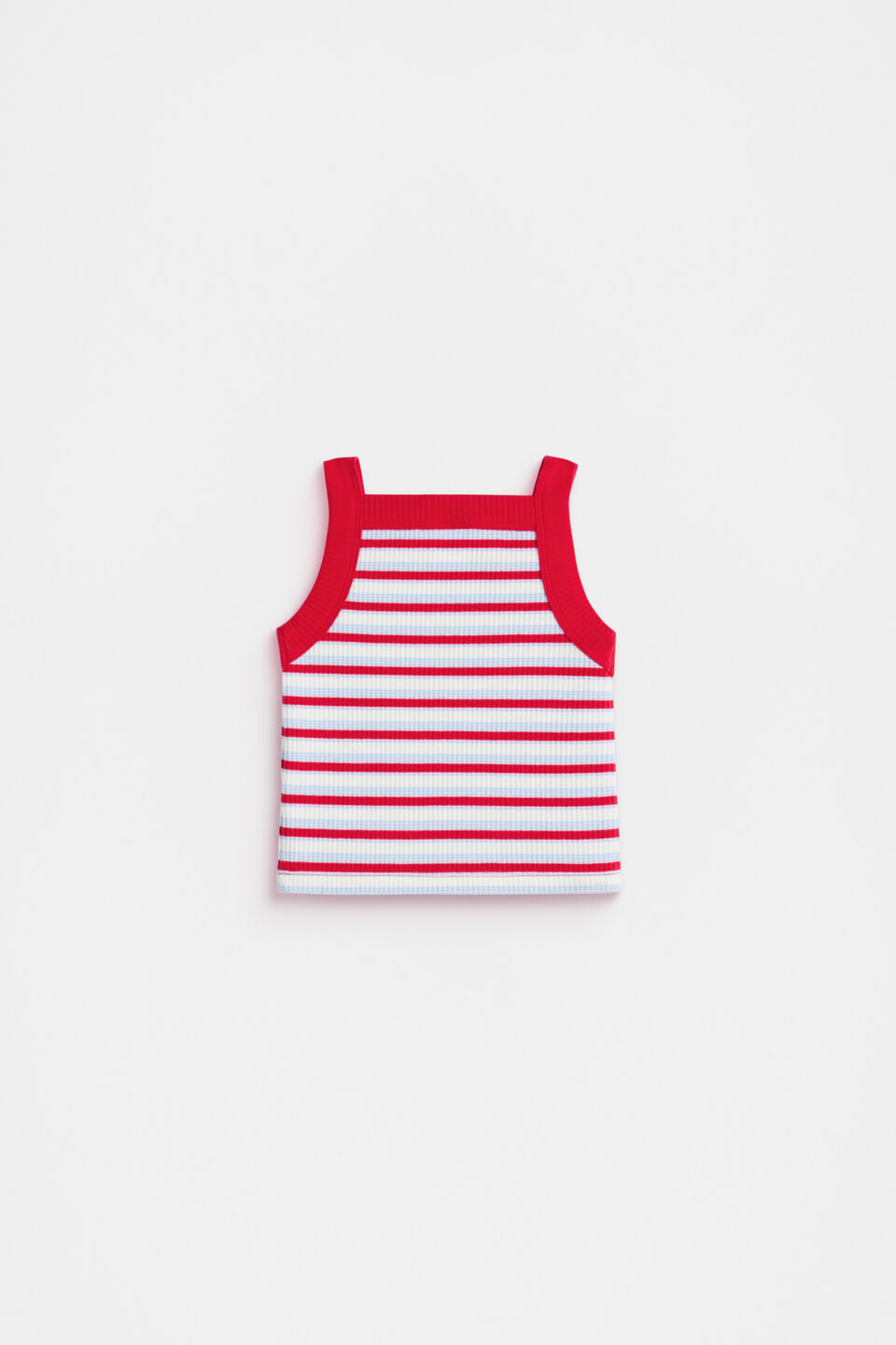 Stripe Logo Rib Tank  Chilli Stripe