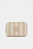 Small Stripe Make Up Bag  Ecru  hi-res