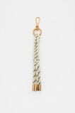 Woven Cord Keyring  Cream  hi-res