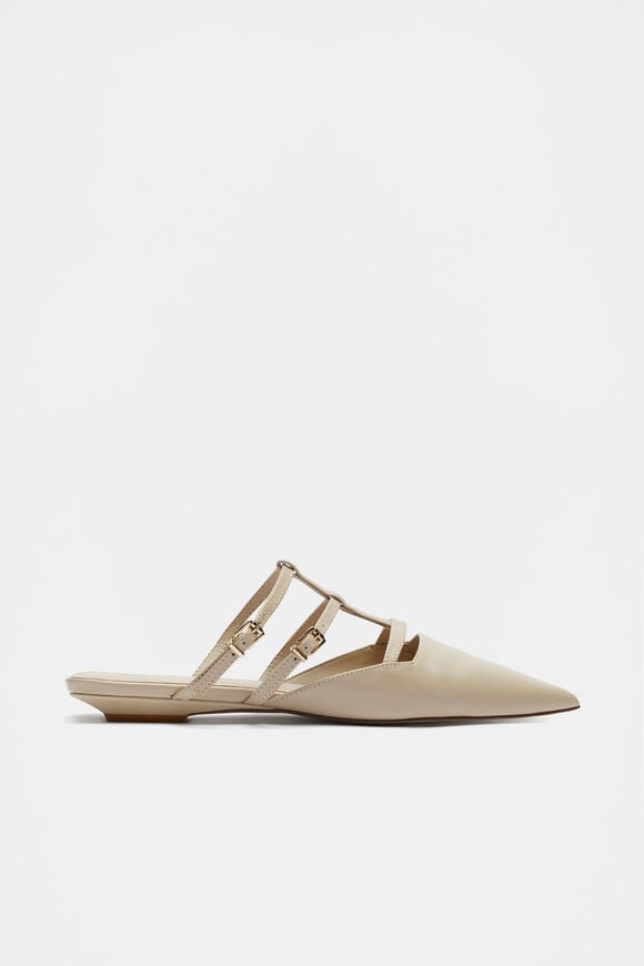 Kara Caged Pointed Flat  Vanilla  hi-res