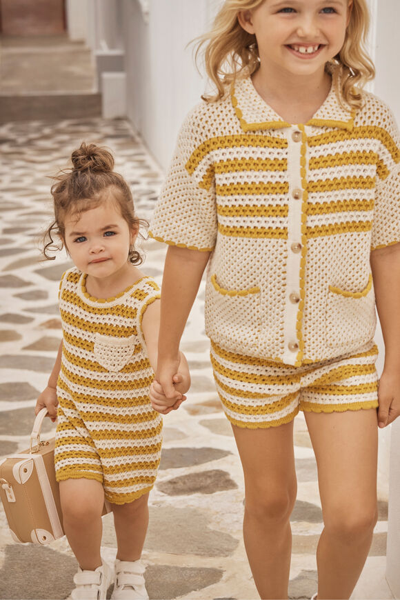 Stripe Crochet Short  Sundaze  hi-res