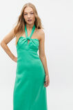 Linen Knot Halter Maxi Dress  Deep Emerald  hi-res