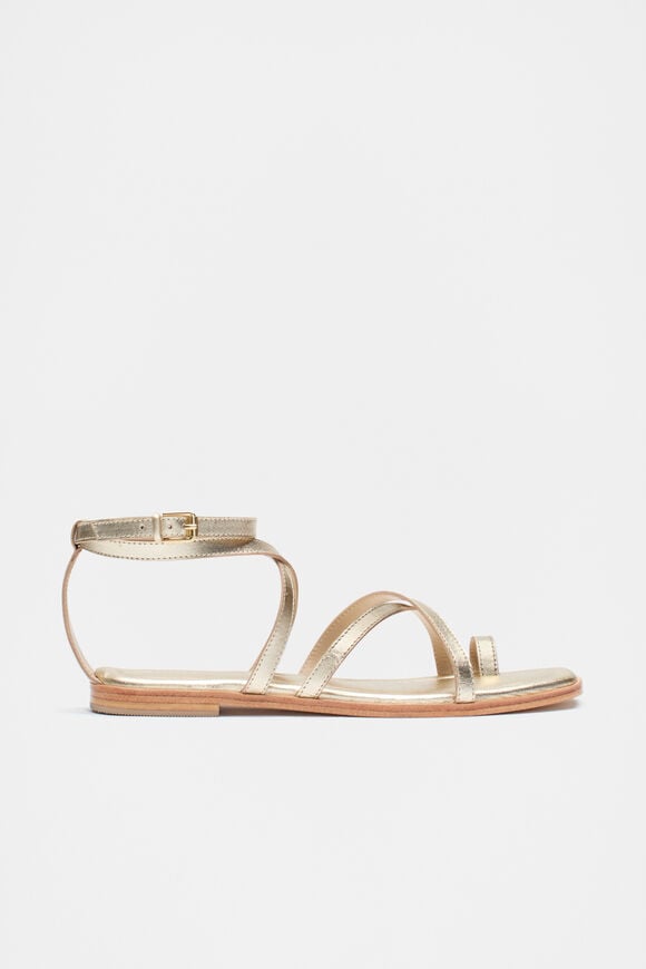 Addison Flat Sandal  Pale Gold  hi-res