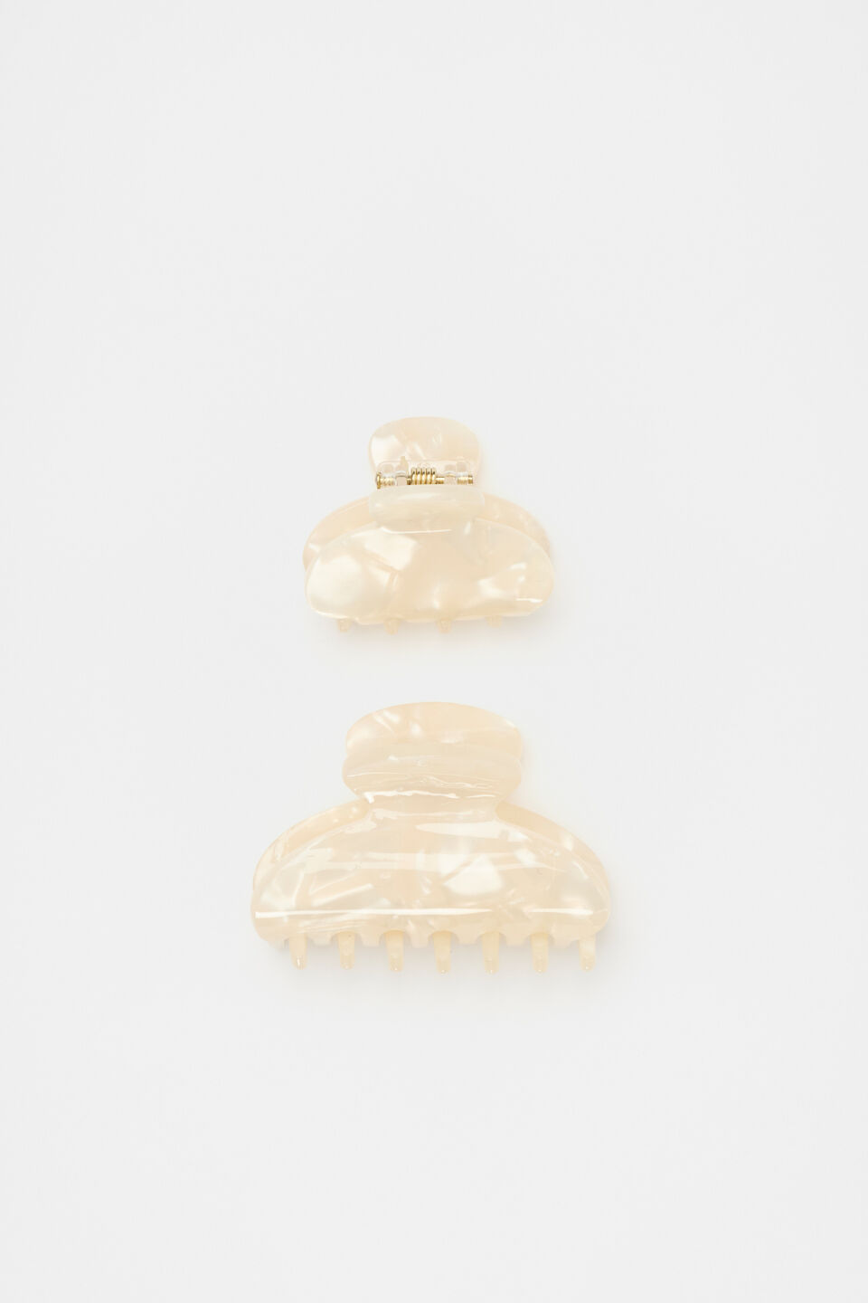 Mini Hair Claw Set  Ivory