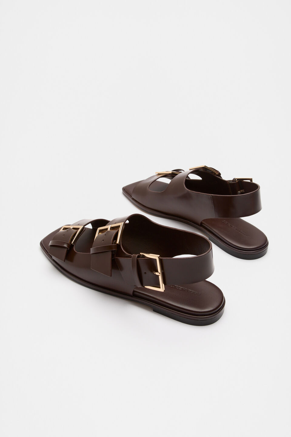 Iris Triple Buckle Sandal  Dark Espresso