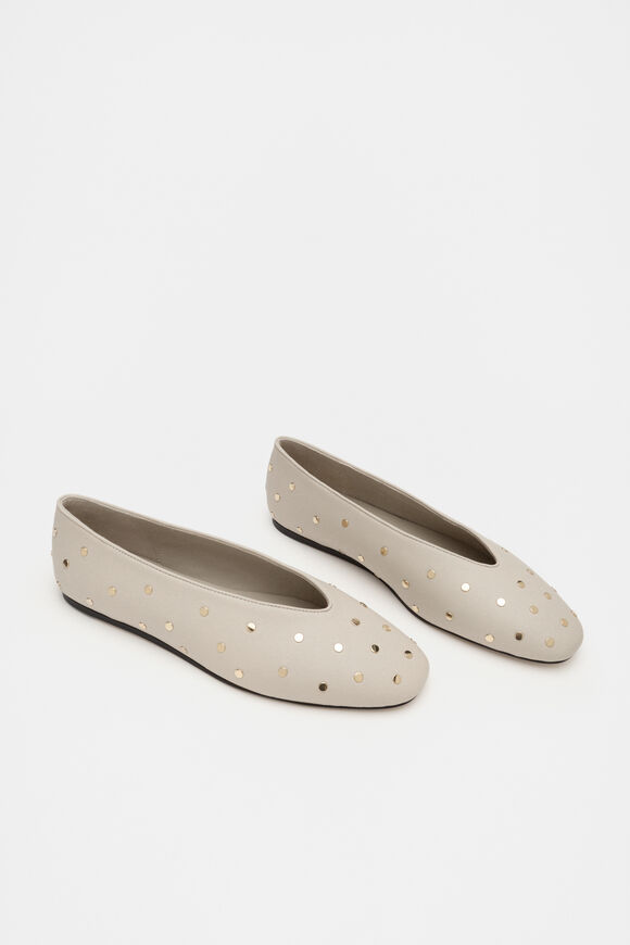 Margot Studded Ballet Flat  Oat  hi-res
