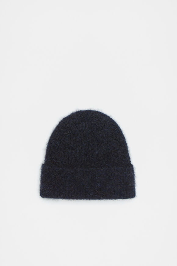 Fluffy Rib Knit Beanie  Twilight Blue  hi-res