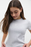 Core Logo Rib Tee  Cloud Grey Marle  hi-res