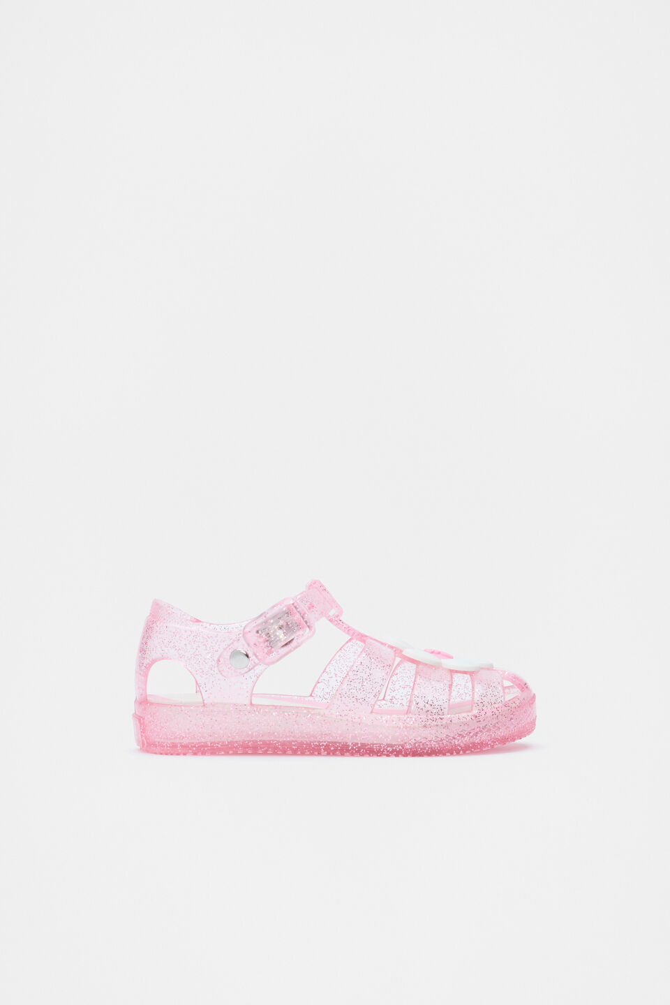 Mini Daisy Jelly Sandal  Pink Glitter